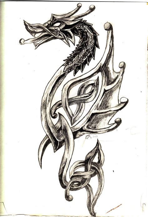 Celtic Dragon practice by GrinningInsanity on DeviantArt