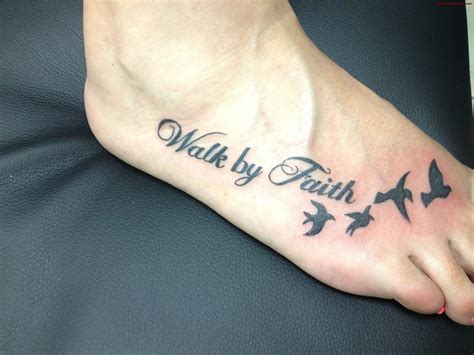 Walk By Faith Tattoos On Foot | Faith tattoo, Faith foot tattoos, Walk by faith tattoo