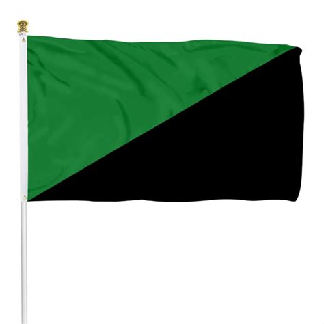 The anarchism flag Darker green and Black Banner