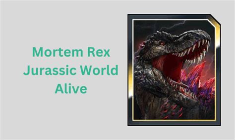 Mortem Rex: Jurassic World Alive - Pokemon Group