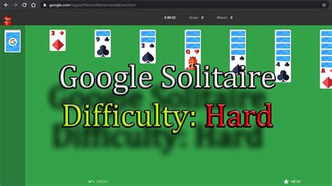 Google Solitaire - Difficulty: Hard (2/2) - YouTube