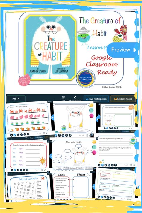 The Creature of Habit by Smith Lesson Plan – Kids Read