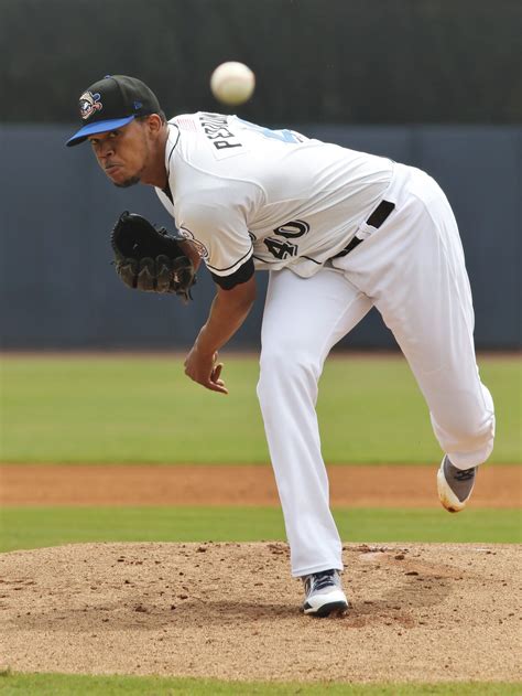 Biloxi Shuckers pitcher Angel Perdomo delivers - May 1, 2019 Photo on OurSports Central