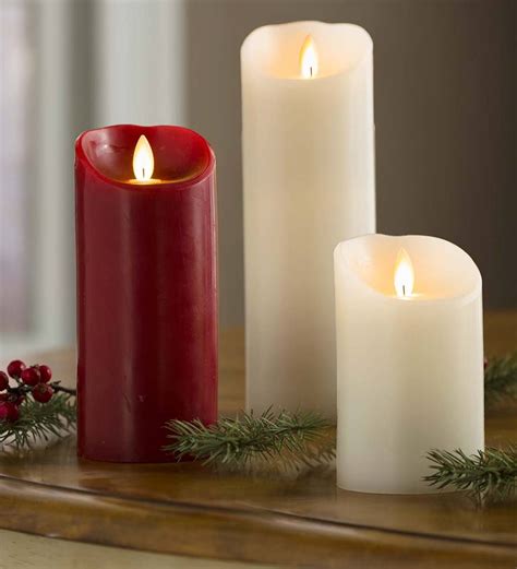 LED Flameless Pillar Candle with Flicker Flame and Auto-Timer is the ...