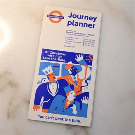 LONDON UNDERGROUND TUBE Map December 1993 (Ref Folder 11.93) £7.00 - PicClick UK