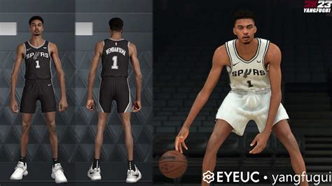 NBA 2K23 Victor Wembanyama Cyberface (2023 Prospect) - Shuajota: NBA ...