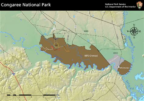 Congaree National Park Official Park Map - Congaree National Park • mappery