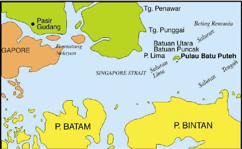 Batu Puteh Island. Adapted from Peta Baru Menunjukkan Sempadan Perairan ...