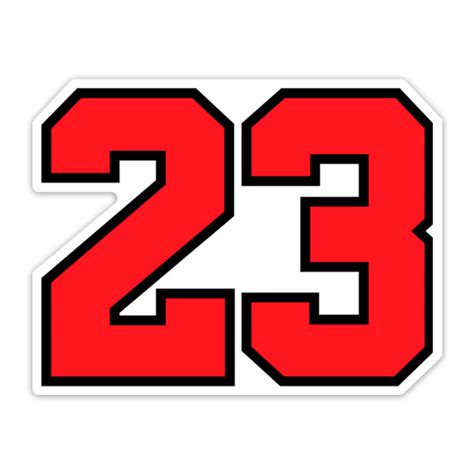 Sticker Michael Jordan Jersey 23 | MuralDecal.com