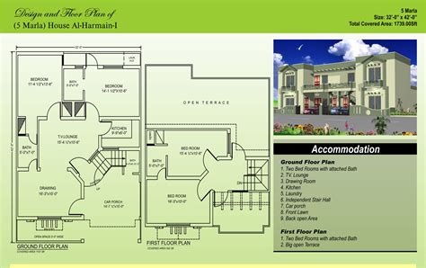 5 Marla House Floor Plan - floorplans.click