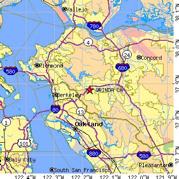 Orinda, California (CA) ~ population data, races, housing & economy