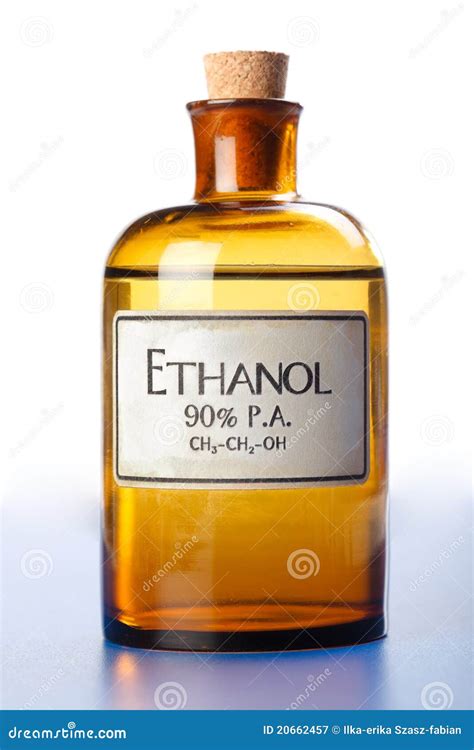 Ethanol, Pure Ethyl Alcohol in Bottle Stock Image - Image of alcohol ...