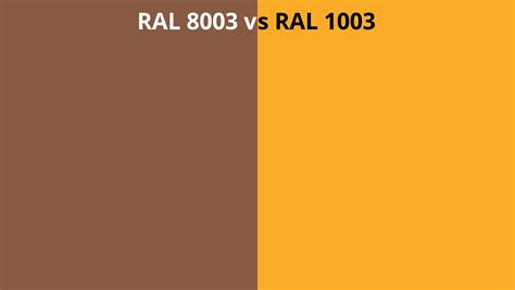 RAL 8003 vs 1003 | RAL colour chart UK