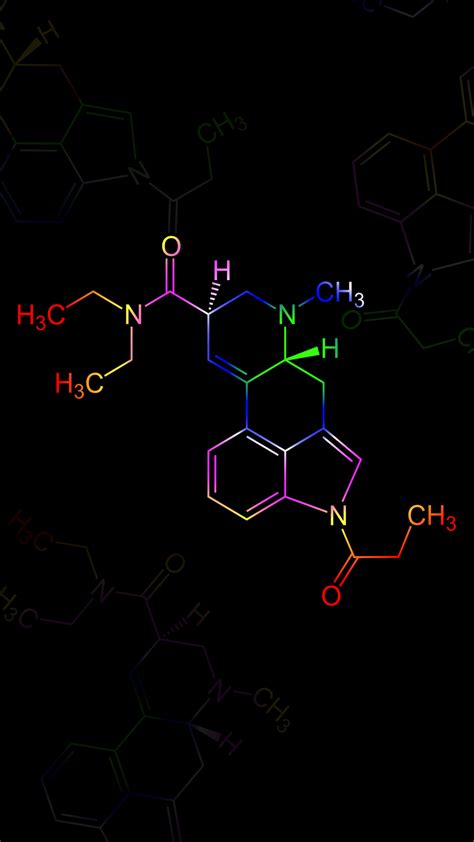 LSD chemical structure [1440x2560] : r/Amoledbackgrounds