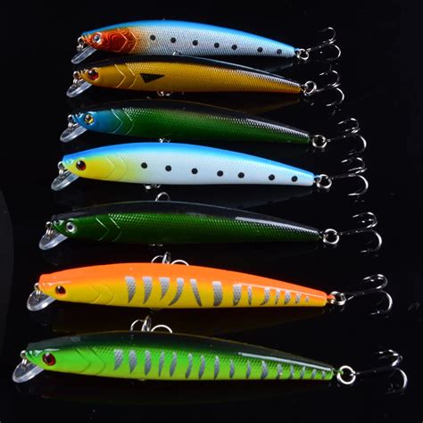 7pcs 11cm 10g Hard Minnow Fishing Lure Wobbler Pesca Artificial Bait Suspending Minnow Fishing ...