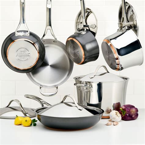11-Piece Mixed Metals Cookware Set | Cookware set stainless steel, Cookware set, Copper cookware set