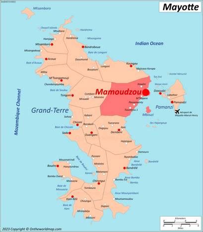 Mamoudzou Map | Mayotte | Detailed Maps of Mamoudzou