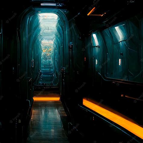 Premium Photo | The interior of the alien ship