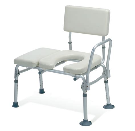 Guardian Padded Transfer Bench with Commode Opening