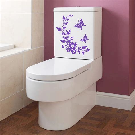 Good Butterfly Flower bathroom wall stickers home decor home decoration wall decals for toilet ...