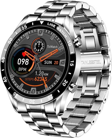 LIGE Smart Watch, 1.3" Full Touch Screen IP68 Waterproof with Call ...