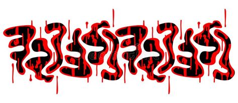 Doodle Graffiti Bleeding Painting Stock Vector - Illustration of ...