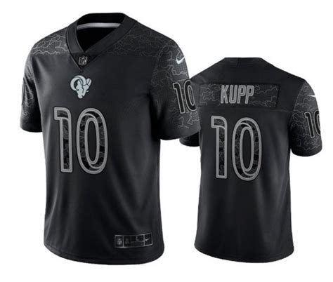 Los Angeles Rams #10 Cooper Kupp Black Reflective Limited Stitched Men ...