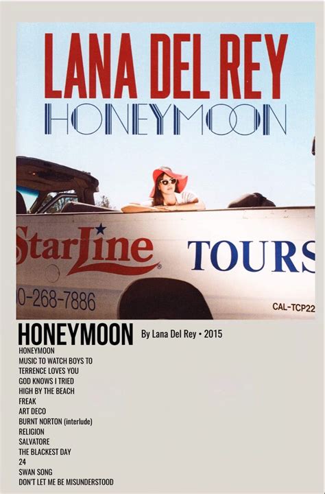 Honeymoon Album, Lana Del Rey Honeymoon, Minimalist Music, Minimalist Poster, Music Album Covers ...