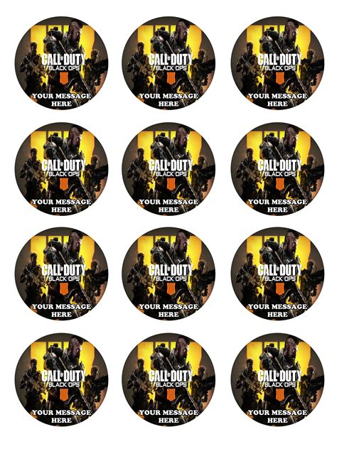 Call of duty black ops 4 edible cupcake toppers 12 images cake image icing sugar sheet – Artofit
