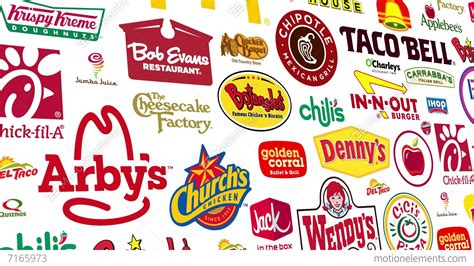 Food Brands Logo Loop Stock Animation | 7165973