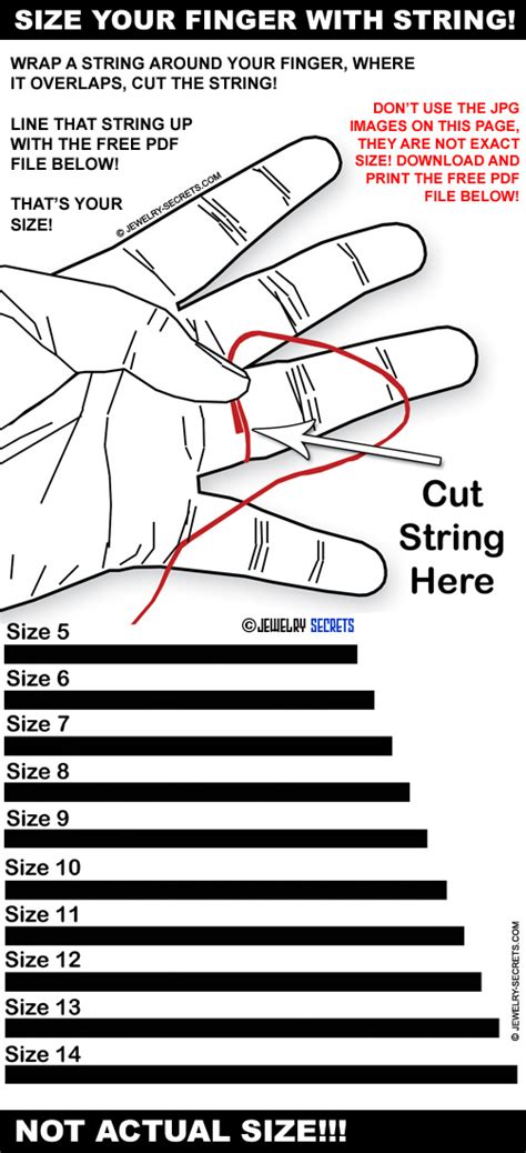 Printable Ring Size Chart Free - FREE PRINTABLE TEMPLATES