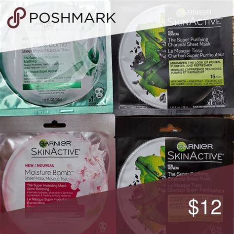 4 garnier face masks new | Garnier face mask, Garnier, Mask