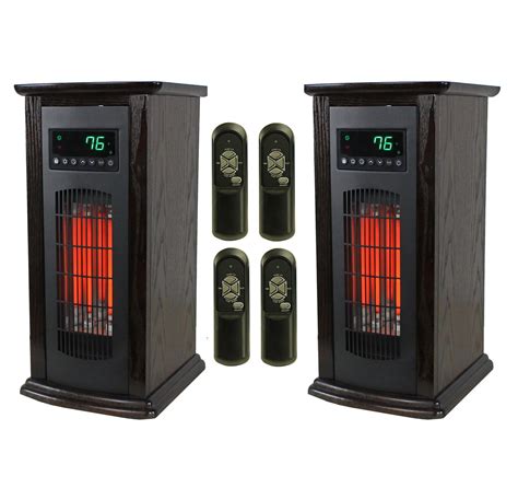 LifeSmart LifePro 3 Element Electric Infrared Quartz Tower Space Heater (Pair) - Walmart.com