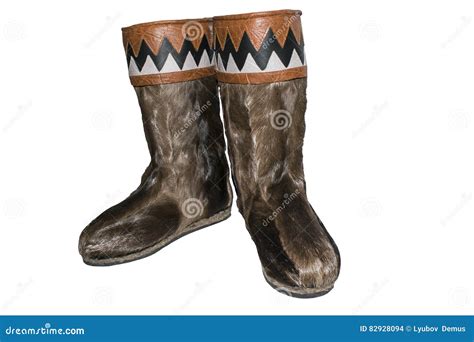 Warm Winter Shoes Made of Reindeer Skin Stock Photo - Image of deer, wear: 82928094