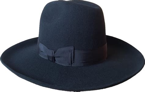 Black Israel Jewish Hat Wool Hasidic Fedora Cap Wide Brim for Men Women ...