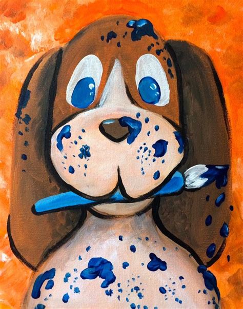 canvas dog painting easy - Eleanore Witt