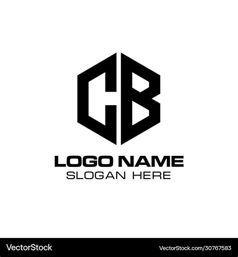 Cb logo design Royalty Free Vector Image - VectorStock