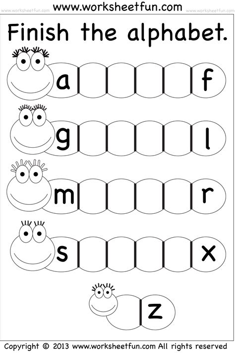 Write The Alphabet Worksheet