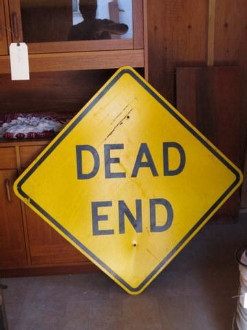 S 118 - Large Metal Road Sign "DEAD END' | EstateSales.org