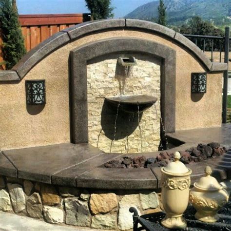 Hybrid fire pit with stone water fountain. One of a kind. | Stone fire ...