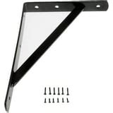 Hyper Tough Heavy Duty Shelf Bracket, 8" x 12" Black, Steel, Mounting ...