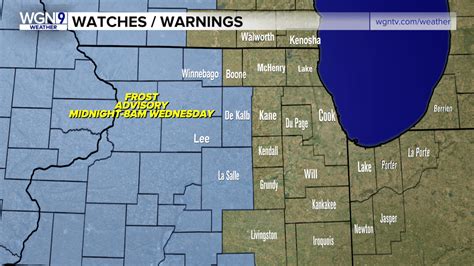 Frost Advisory issued for counties in Northwest Illinois | WGN-TV