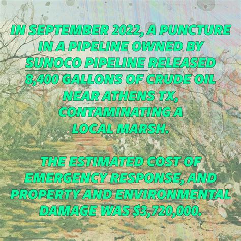Sunoco Pipeline released 8k gallons of crude oil near Athens TX | Tired Circuits
