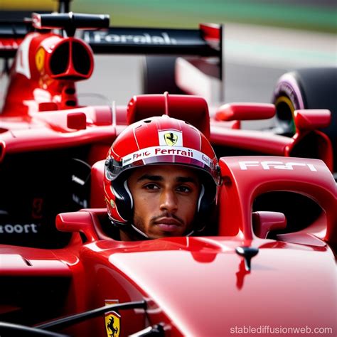 Lewis Hamilton in Ferrari F1 Simulation | Stable Diffusion Online