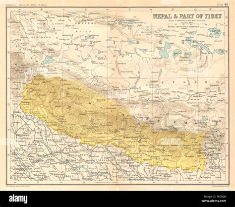 Nepal & part of Tibet. Himalayas. Kathmandu 1931 old vintage map plan ...