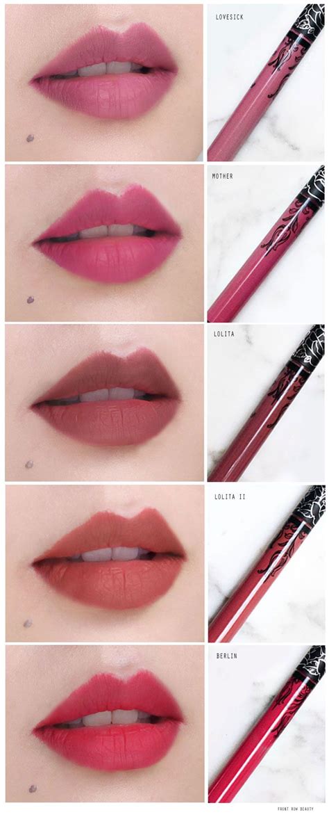 Kat Von D Everlasting Liquid Lipsticks Review and Swatch – Lolita, Lolita II, Berlin, Lovesick ...