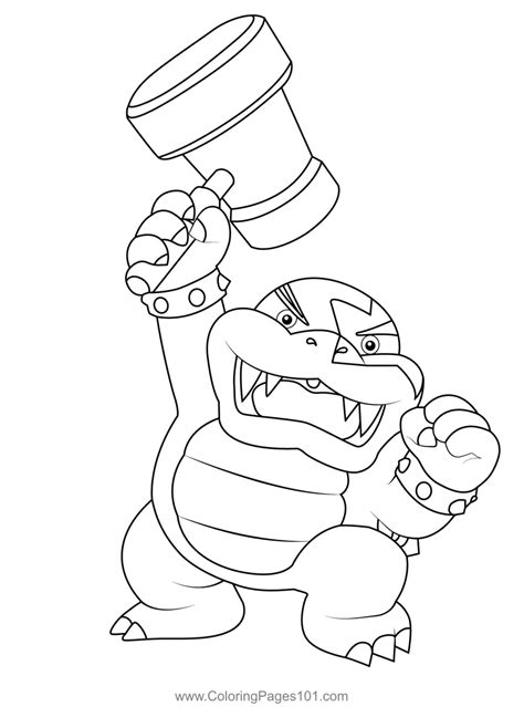 Morton Koopa Jr Mario Kart Coloring Page for Kids - Free Mario Kart ...