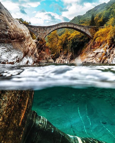 Crystal clear water at Ponte dei Salti in Lavertezzo, Switzerland (by Fabio Balassi) : r/europe