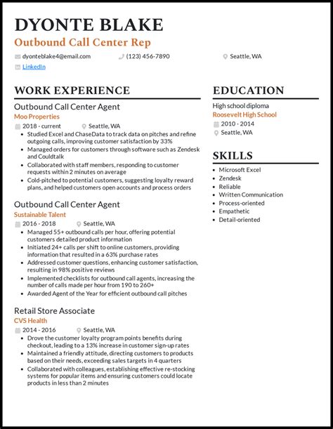 17 Call Center Representative Resume Examples for 2025