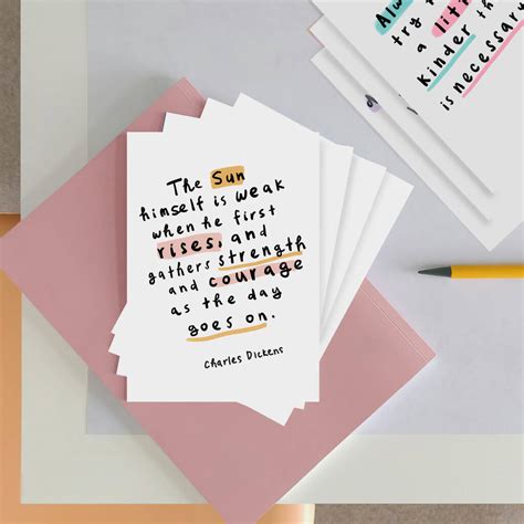 Inspirational Quote Postcard Set 12 Pack By Bookishly ...